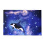Killer Whales on Full Moon Doormat - Blue Nigh