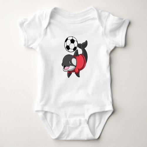 Killerwhale as Soccer player with Soccer Baby Bodysuit