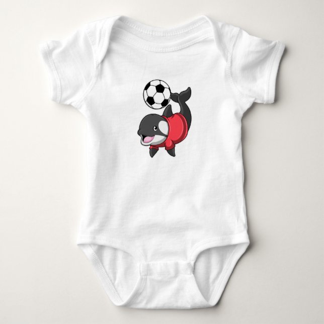Killerwhale as Soccer player with Soccer Baby Bodysuit (Front)