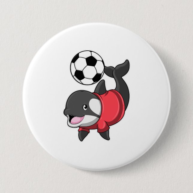 Killerwhale as Soccer player with Soccer Button (Front)