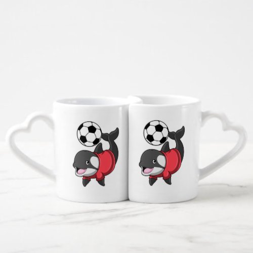 Killerwhale as Soccer player with Soccer Coffee Mug Set