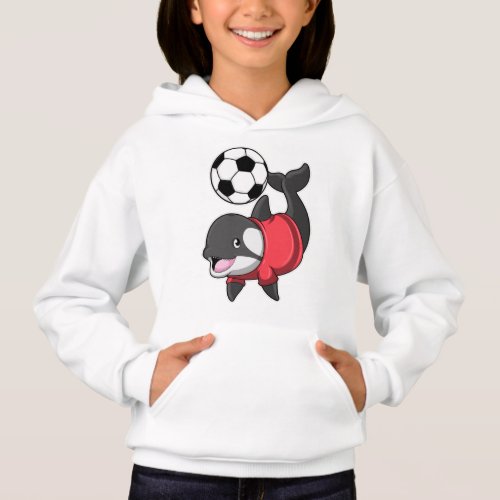 Killerwhale as Soccer player with Soccer Hoodie