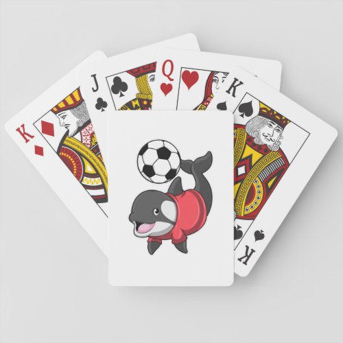 Killerwhale as Soccer player with Soccer Playing Cards