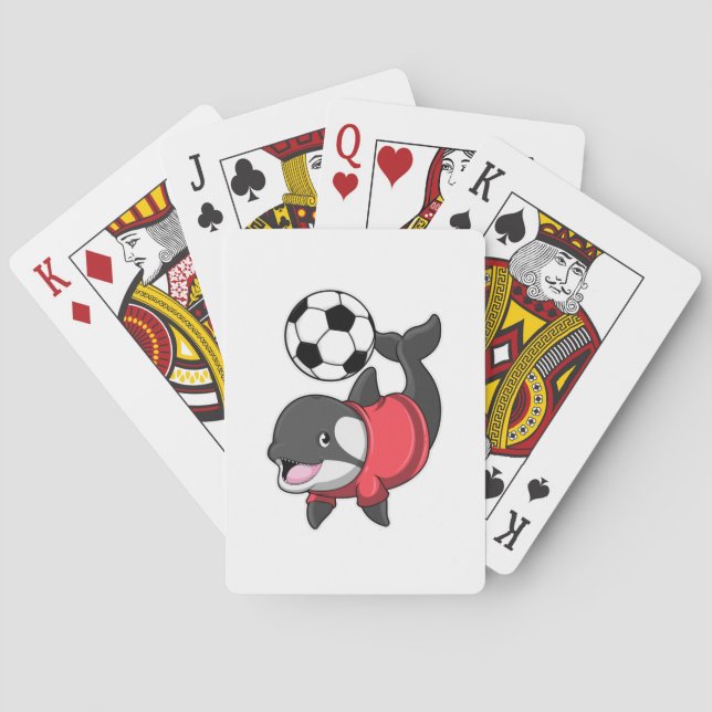 Killerwhale as Soccer player with Soccer Poker Cards (Back)