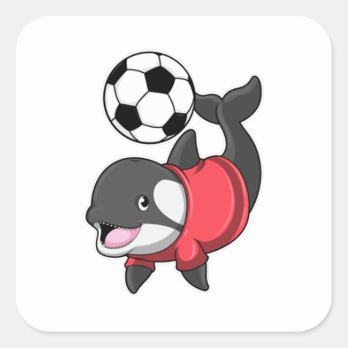 Killerwhale as Soccer player with Soccer Square Sticker