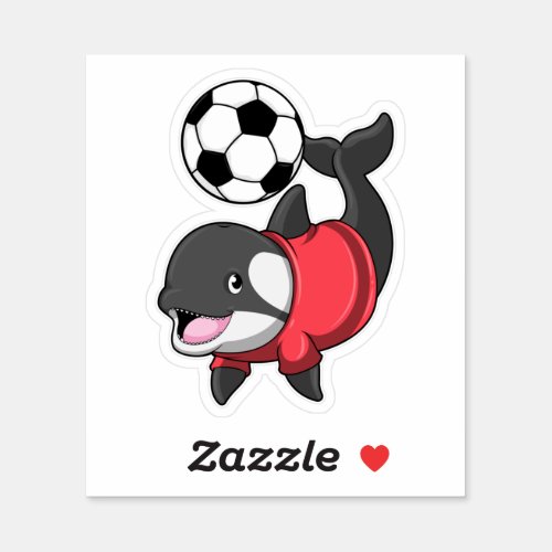 Killerwhale as Soccer player with Soccer Sticker