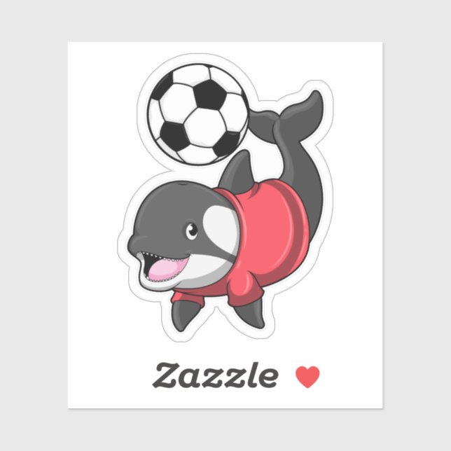 Killerwhale as Soccer player with Soccer Sticker (Sheet)