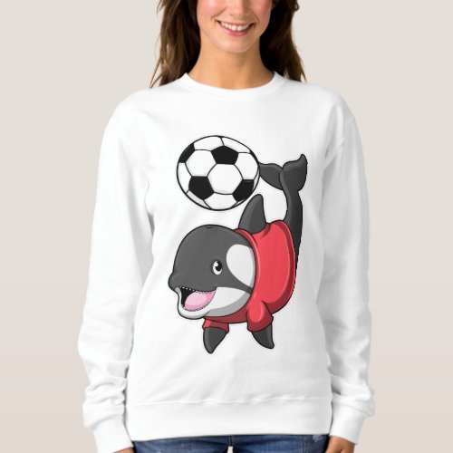 Killerwhale as Soccer player with Soccer Sweatshirt