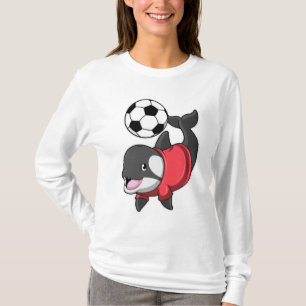 Killerwhale as Soccer player with Soccer T-Shirt
