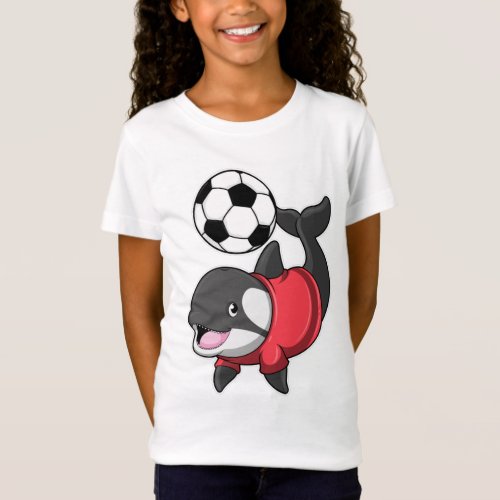 Killerwhale as Soccer player with Soccer T_Shirt