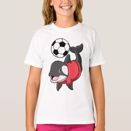 Killerwhale as Soccer player with Soccer T_Shirt