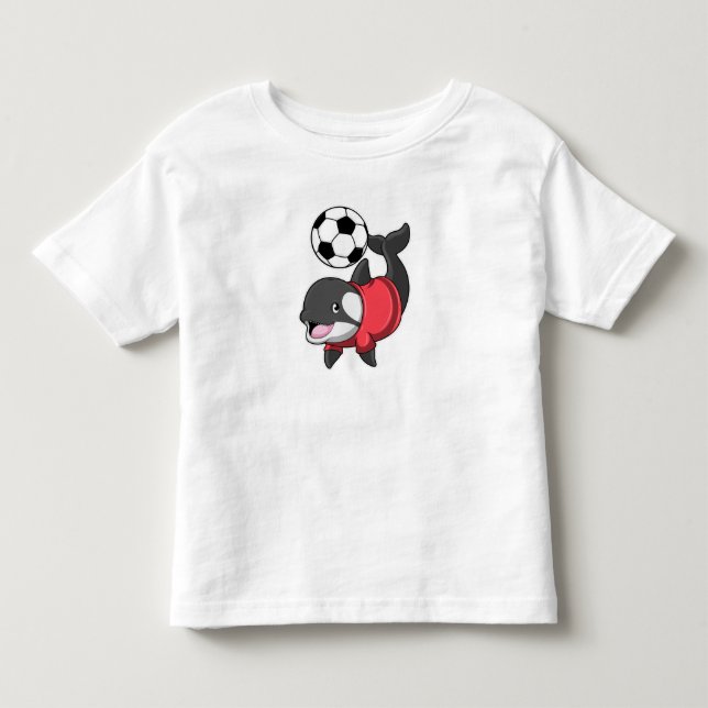 Killerwhale as Soccer player with Soccer Toddler T-shirt (Front)
