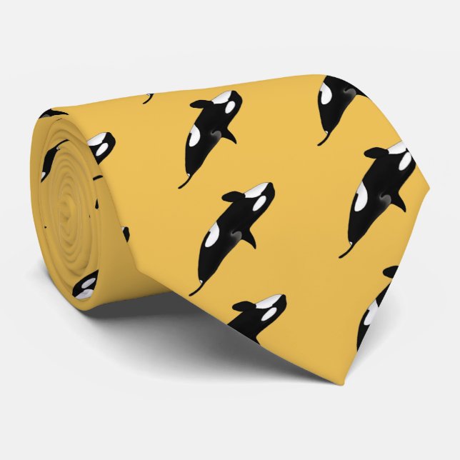 Killerwhale , Orcinus orca Neck Tie (Rolled)