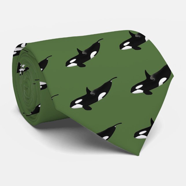 Killerwhale , Orcinus orca Neck Tie (Rolled)