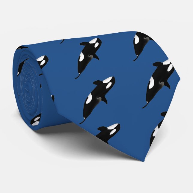 Killerwhale , Orcinus orca Tie (Rolled)