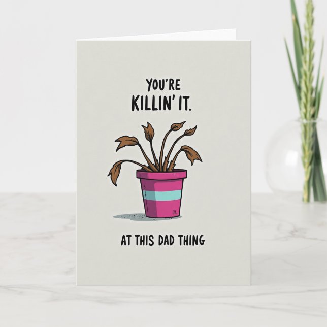 Killin It Dad Joke Fathers Day Card (Front)