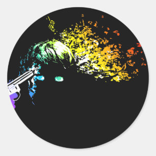 killing me softly classic round sticker