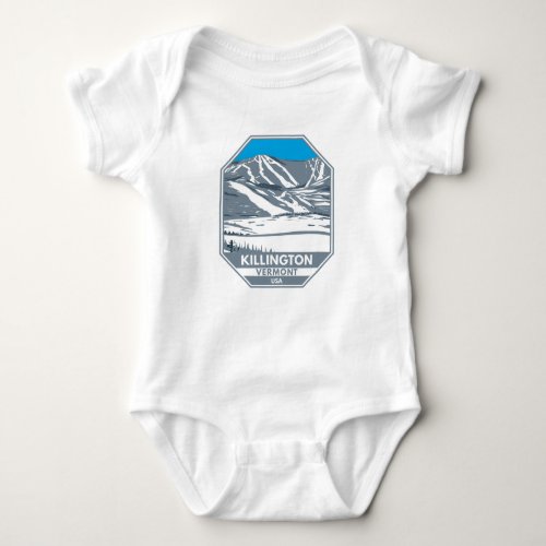 Killington Ski Area Winter Vermont Baby Bodysuit