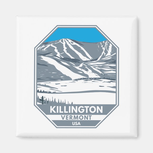 Killington Ski Area Winter Vermont  Magnet (Front)