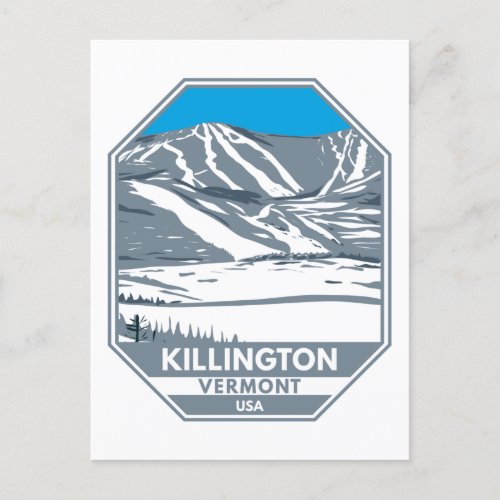 Killington Ski Area Winter Vermont Postcard