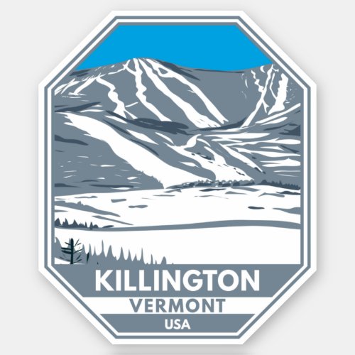 Killington Ski Area Winter Vermont Sticker