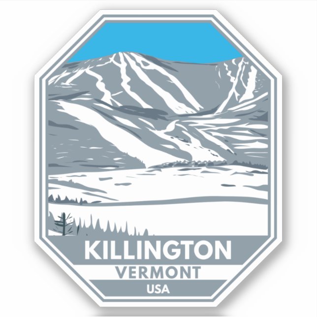 Killington Ski Area Winter Vermont Sticker (Front)