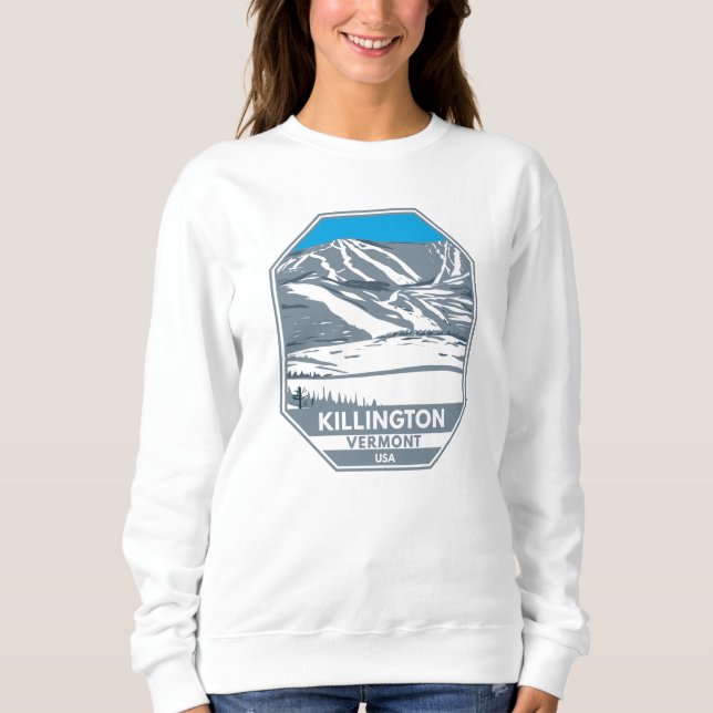 Killington Ski Area Winter Vermont Sweatshirt (Front)