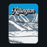 Killington Ski Area Winter Vermont Vintage Magnet<br><div class="desc">Killington Winter art design showcasing the winter landscape.</div>