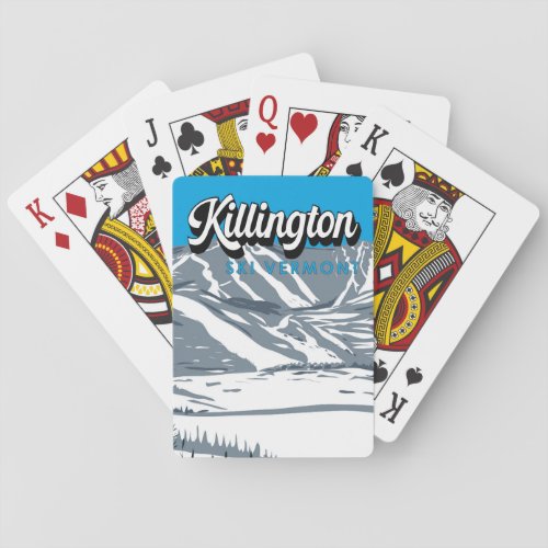Killington Ski Area Winter Vermont Vintage Playing Cards
