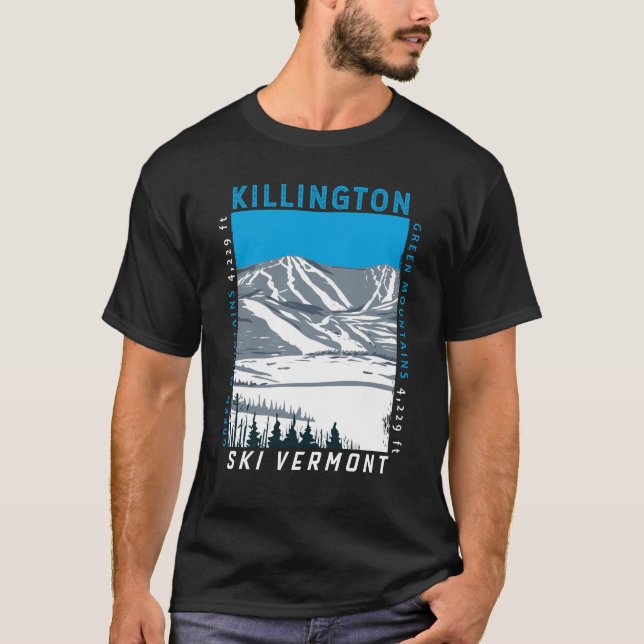Killington Ski Area Winter Vermont Vintage T-Shirt (Front)