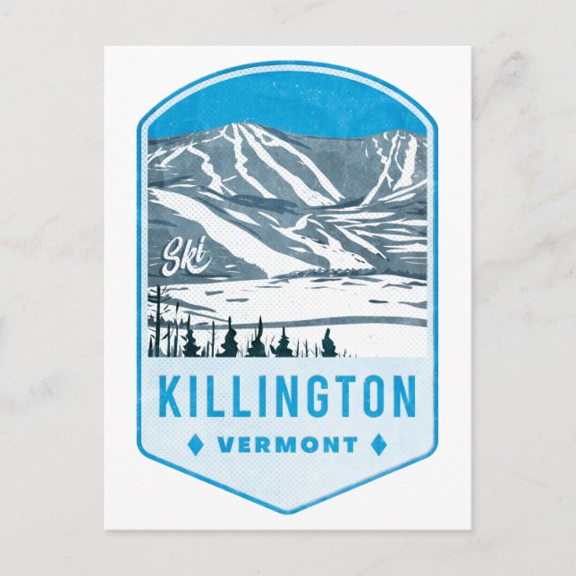 Killington Ski Badge Postcard (Front)