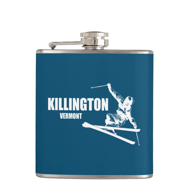 Killington Vermont Skier Flask (Front)