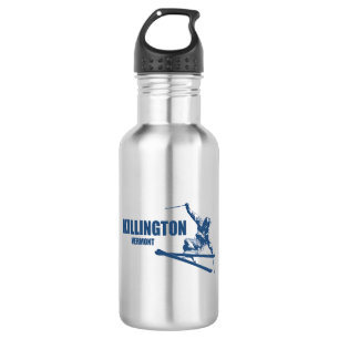 Killington Vermont Skier Stainless Steel Water Bottle