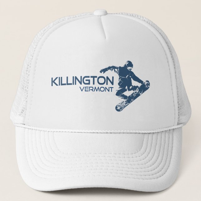 Killington Vermont Snowboarder Trucker Hat (Front)