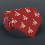 Kilowatt Christmas Tree Red Two-sided Neck Tie<br><div class="desc">Red with ecru and gold colorway.  Inspired by the retro advertising icon from the forties,  this Christmas tree design is a fun holiday design for a necktie. These designs come in several colorways.</div>