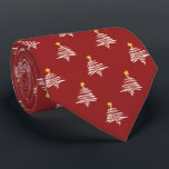 Kilowatt Christmas Tree Red Two-sided Neck Tie<br><div class="desc">Red with ecru and gold colorway. Inspired by the retro advertising icon from the forties, this Christmas tree design is a fun holiday design for a necktie. These designs come in several colorways.</div>