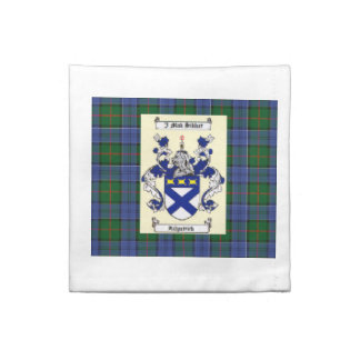 Kilpatrick crest on Colquhoun Tartan Napkin