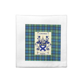 Kilpatrick crest on Colquhoun Tartan Napkin