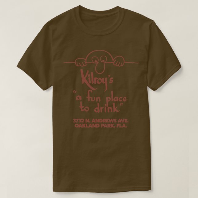 Kilroys Bar Retro Defunct Florida Tourist Souvenir T-Shirt (Design Front)
