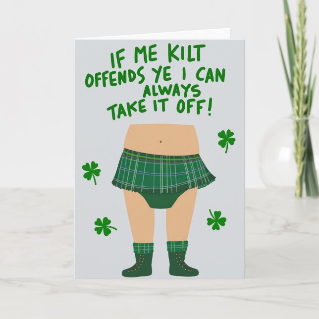 Kilt Humor Fun Time Card (Front)