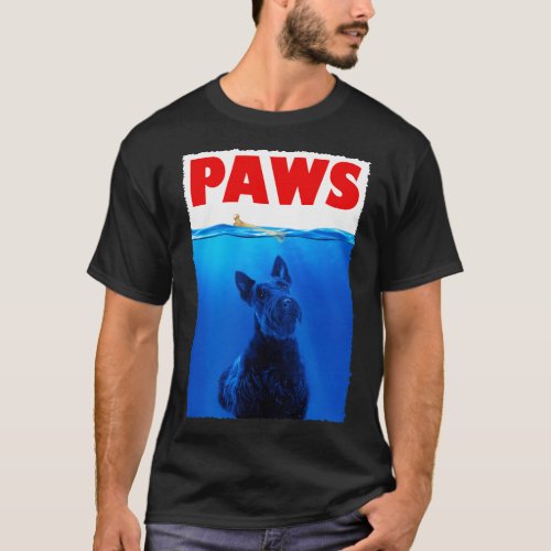 Kilted Canine Charm Scottish Terrier PAWS Tee Triu