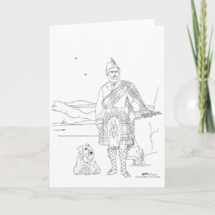Kilted Highlander Scotland Card