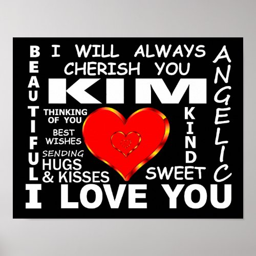 Kim I Love You Poster