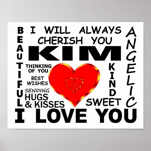 Kim I Love You Poster