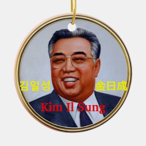 Kim Il Sung 2 Ceramic Ornament