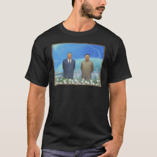 Kim Il-Sung &Amp; Kim Jong-Il Portrait, North Kore T-Shirt
