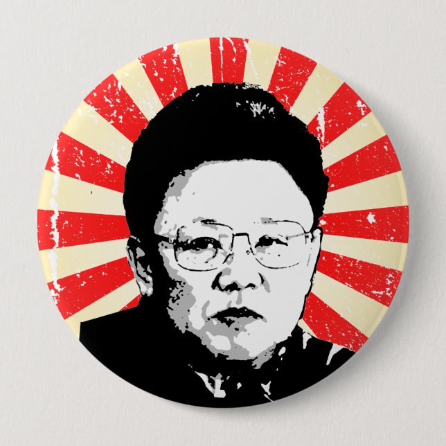Kim Jong Il Button (Front)