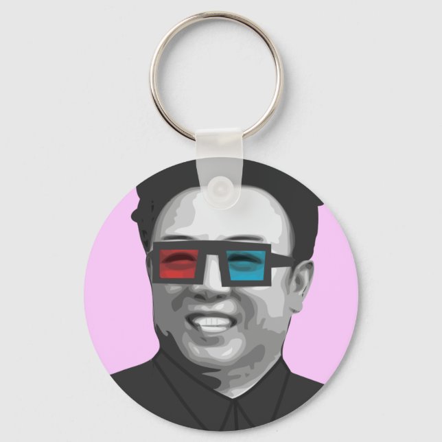 Kim Jong-Il - North Korea Keychain (Front)