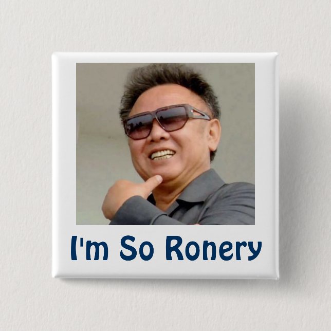 Kim Jong-il Pinback Button (Front)