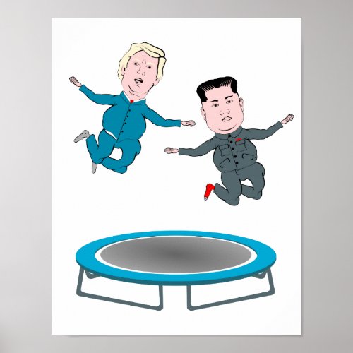Kim Jong Un and President Trump Poster